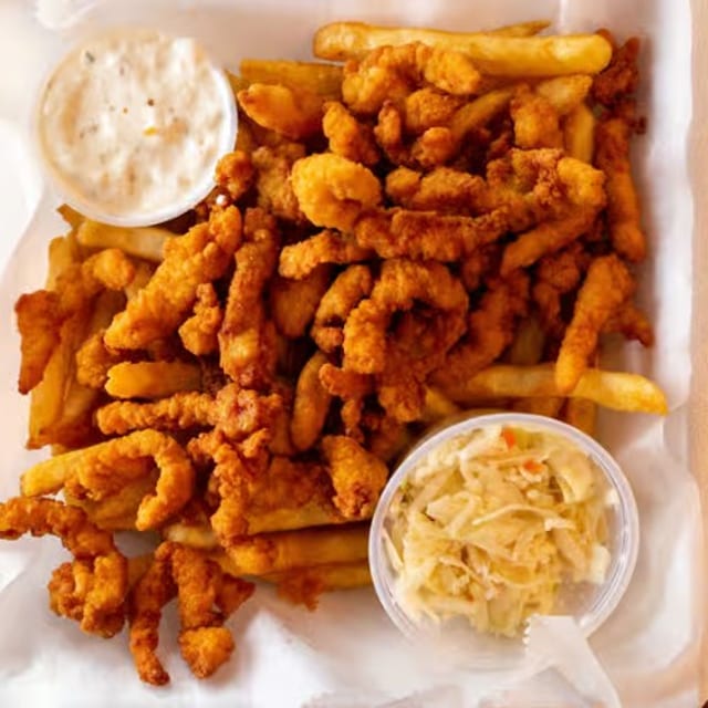 Clam Strip Dinner.